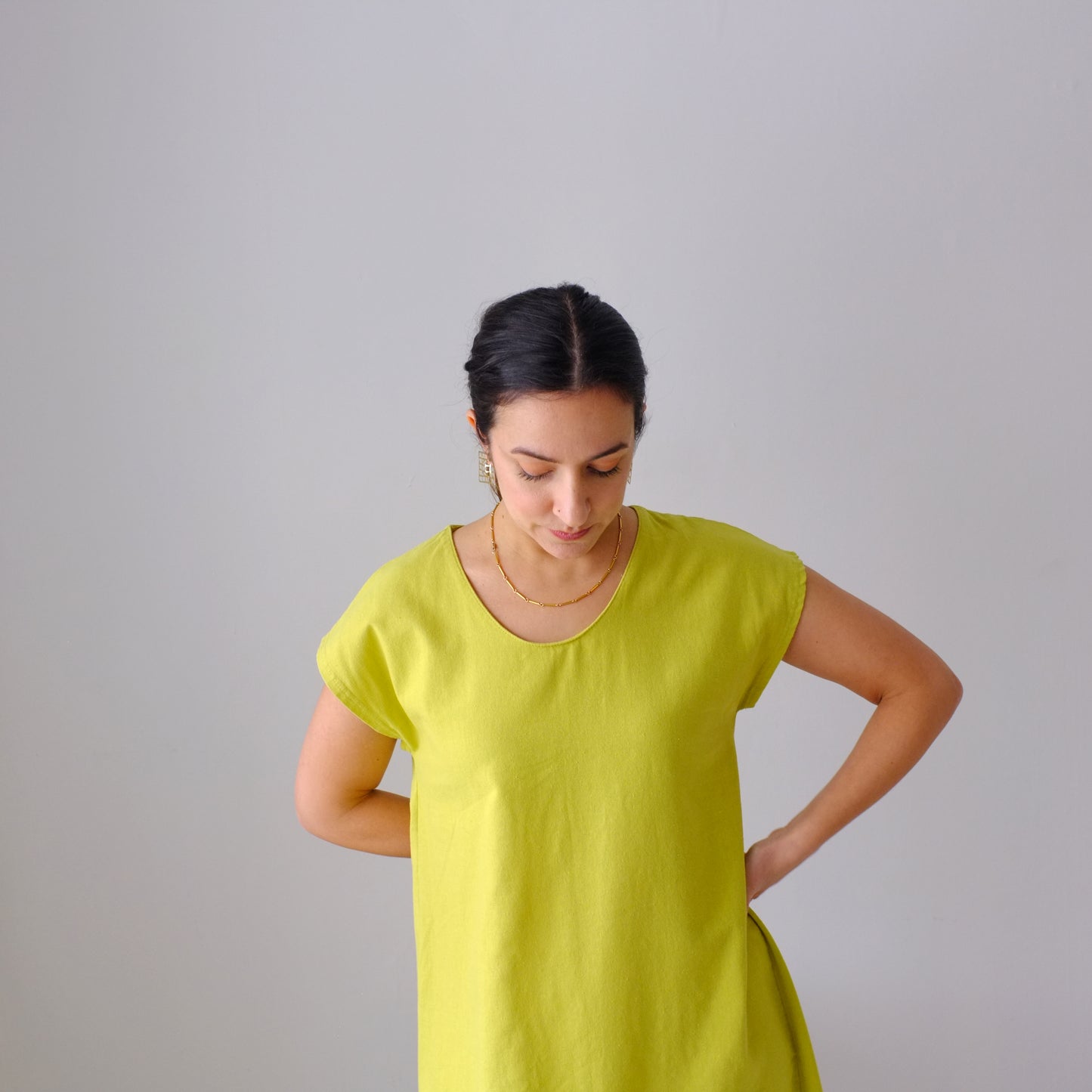 Chartreuse Petal Dress