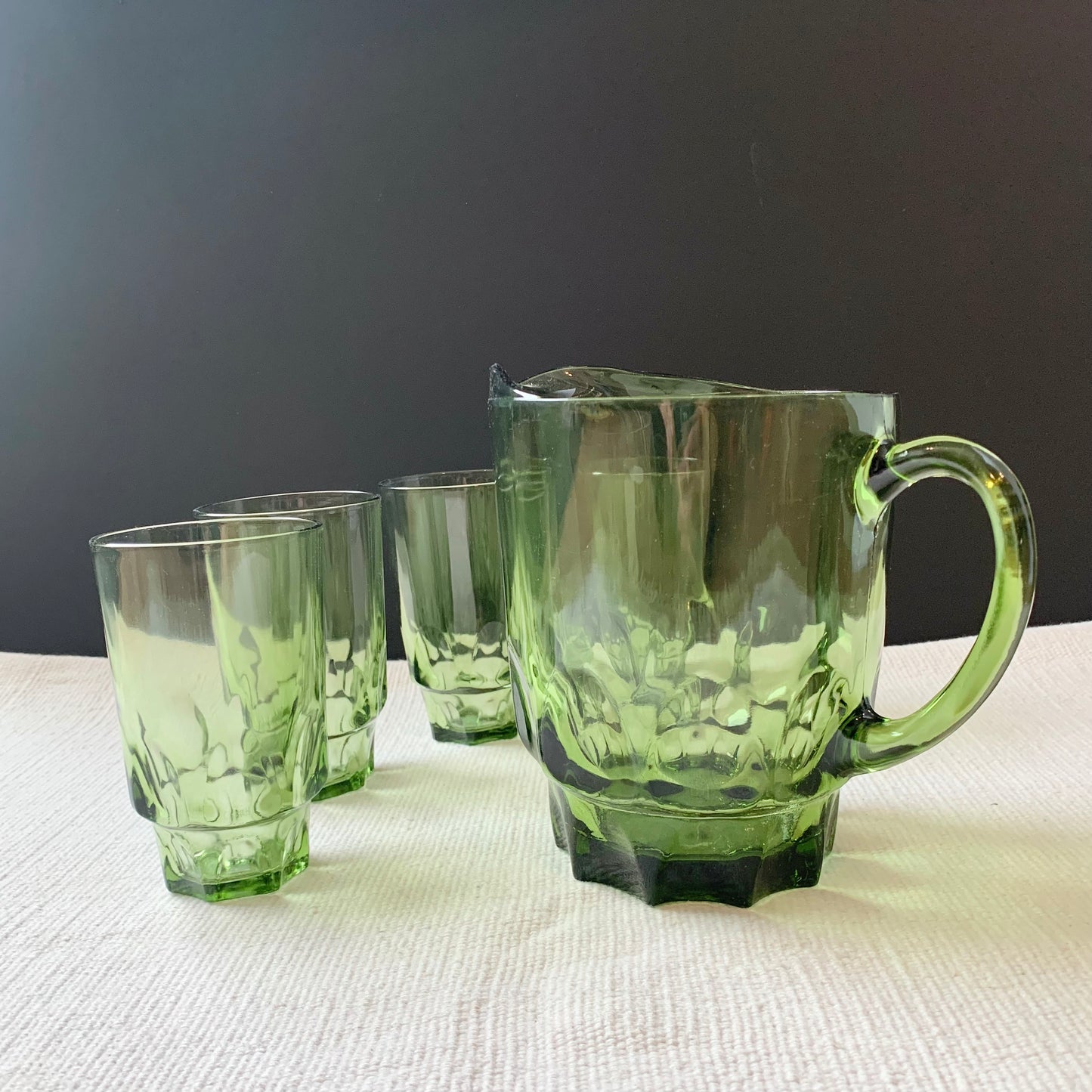 Mossy Green Mid Century Pitcher