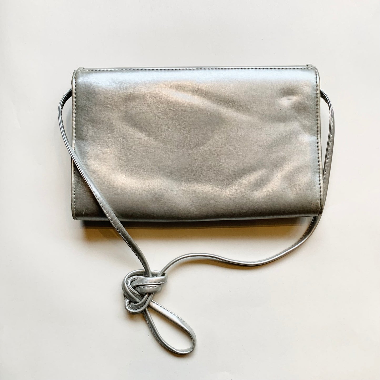 Pale Silver Crossbody Bag