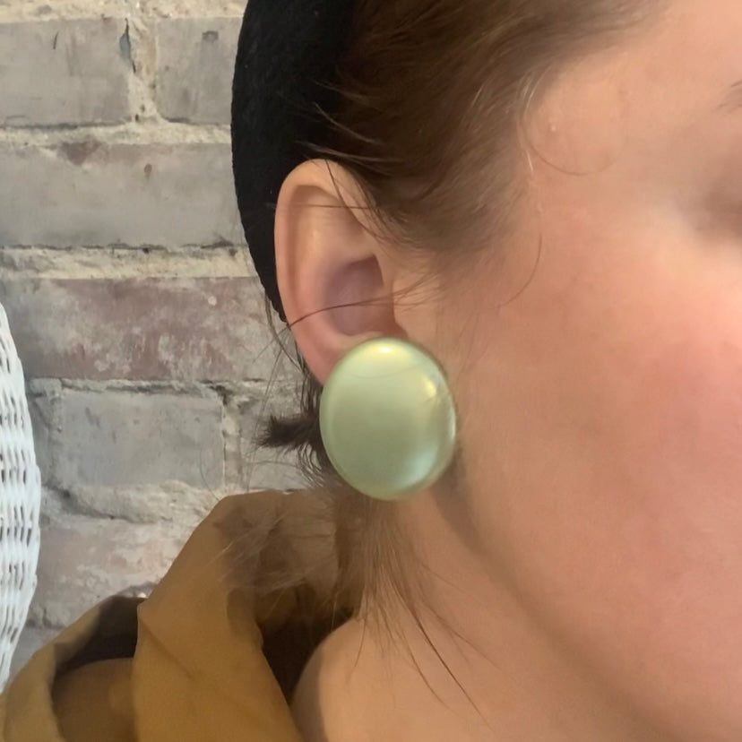 Frosty Sage Clip-On Earring