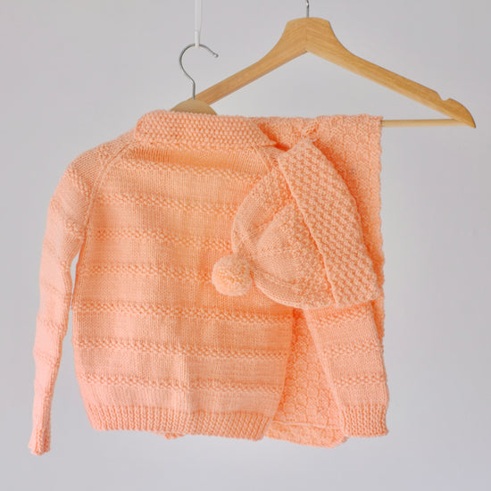 Electric Peach Knit Set