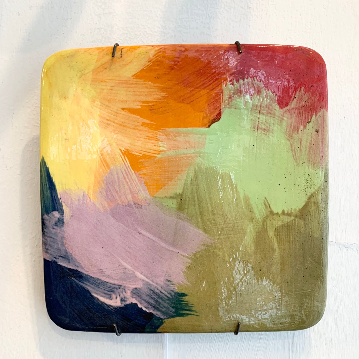 Rainbow Terracotta Plate Painting
