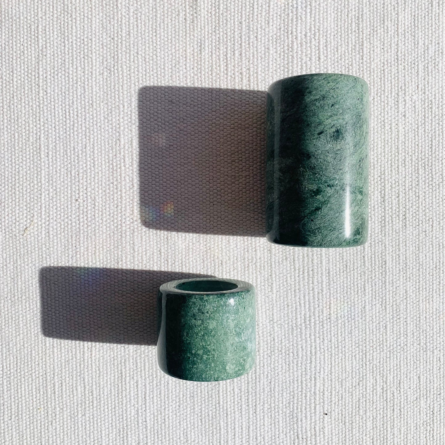 Green Marble Candleholders