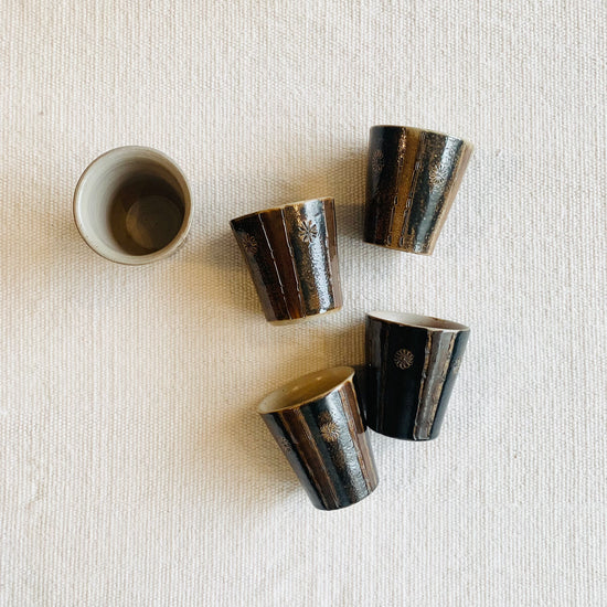 Mini Stoneware Flower Cups