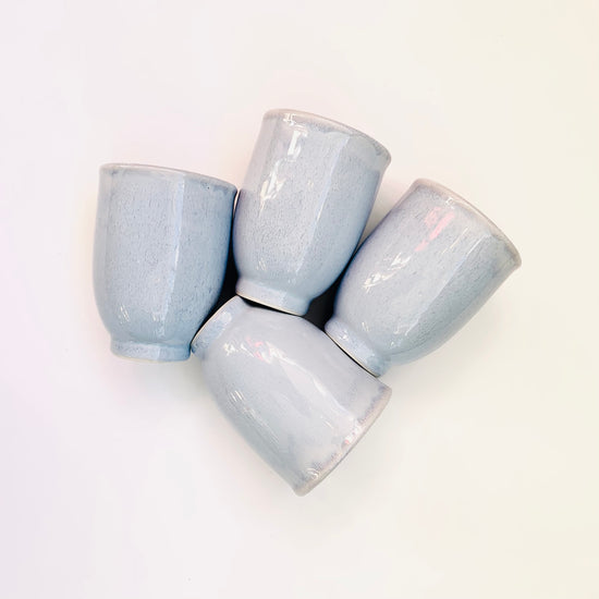 Frosty Blue Tea Cups