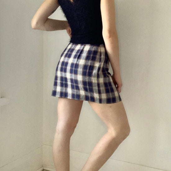 Plaid Mini Wrap Skirt