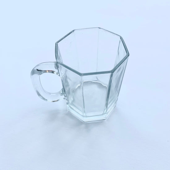 Clear Mid Century Octagonal Mug