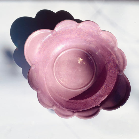 Iridescent Footed Flower Bowl