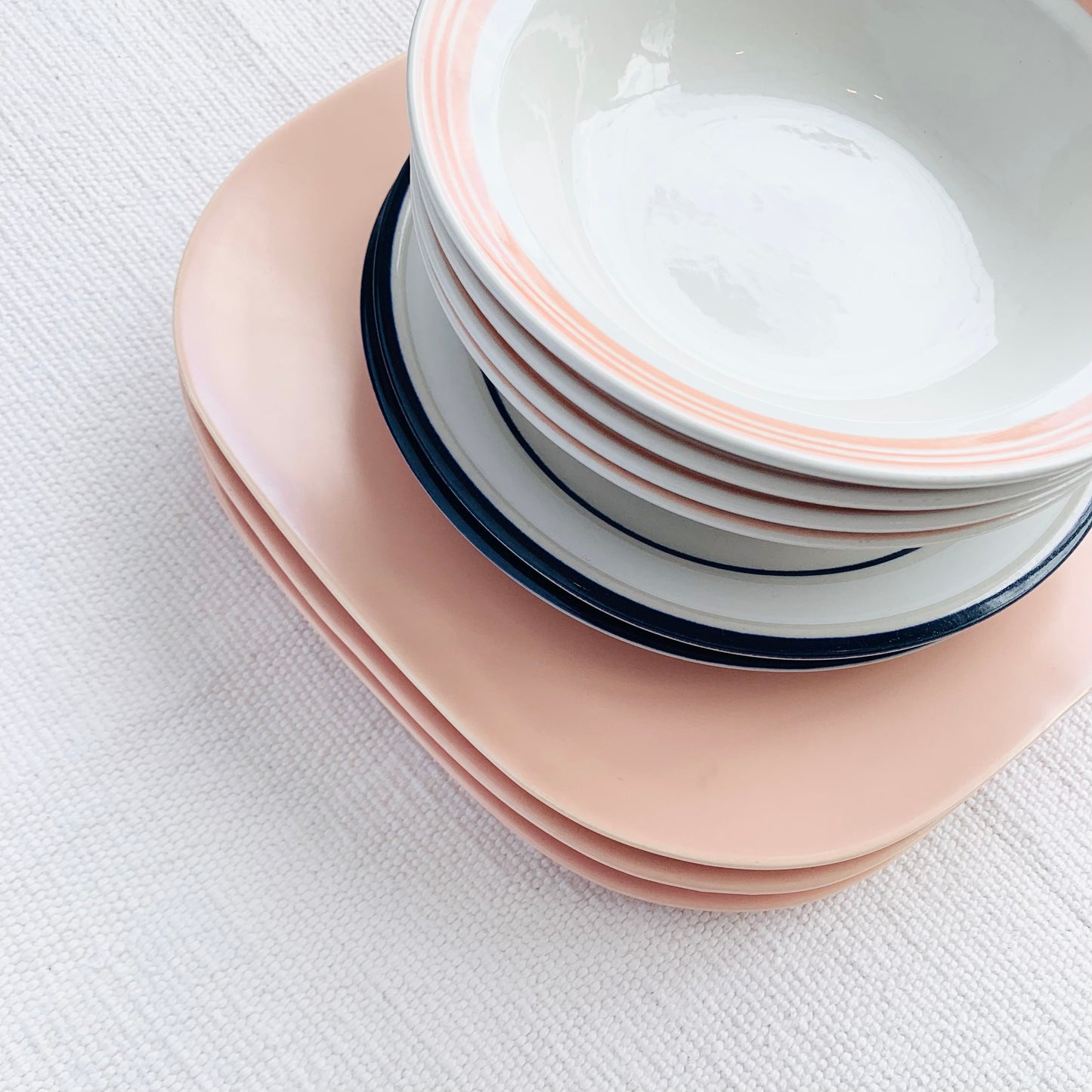 Peach Stoneware Dinner Plate