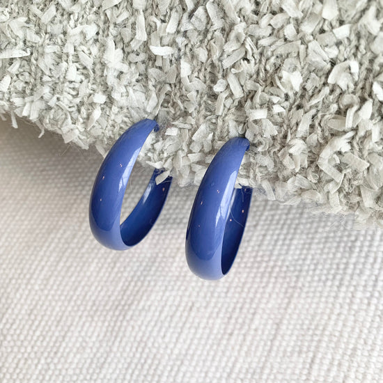 Enamel Hoop Earring