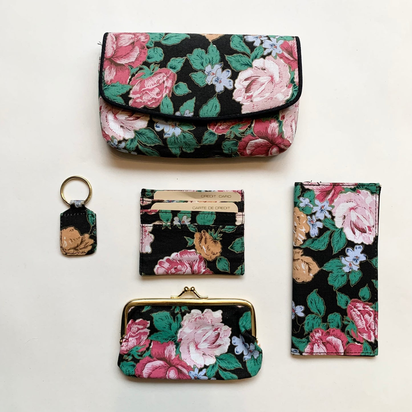 Floral Fabric Wallet Set