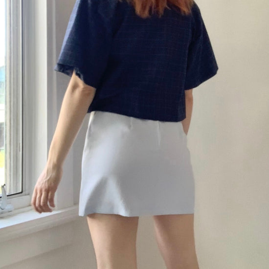 Icy Blue Mini Skirt